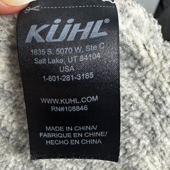 Kuhl Womens Alaska 1/4 Zip Pullover Fleece in Ash Shearling Warm Size Large - Picture 8 of 12